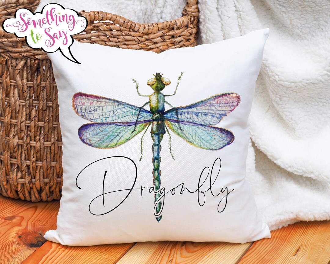 Symbolic Gift, Dragonfly Pillow Cover, Breakup Gift, Moving Away Gift