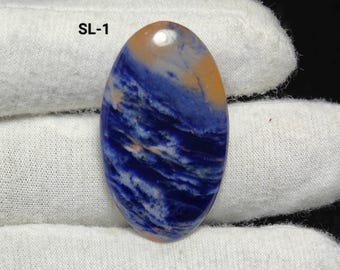 Natural Sodalite Gemstone Blue Sodalite Cabochon Loose Stone Jewelry Making