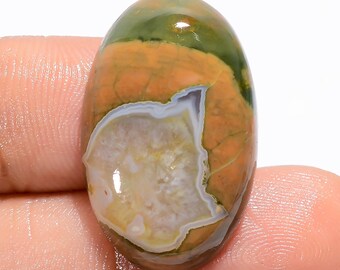 Rhyolite Stone 100% Natural Rhyolite Oval Shape Cabochon Loose Gemstone For Making Jewelry 19 Ct. 26X16X5 mm M-371