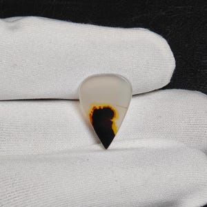 Natural Dendritic quartz Agate Gemstones Dendritic Agate Loose Stone Cabochon For Making Jewelry 3.5 Ct 18X13X2 MM