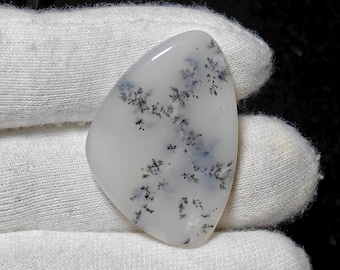 Natural Dendritic Agate Loose Gemstone For Making Jewelry Dendritic Opal 36 ct 42x29x4 MM