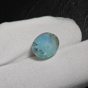 Peruvian Opal Faceted Cabochon Andean Blue Opal Gemstone making jewelry 5 Ct 14X11X8 MM