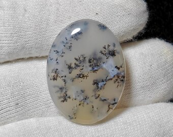 Natural Dendritic Agate Loose Gemstone For Making Jewelry Dendritic Opal 41 ct 34x25x6 MM