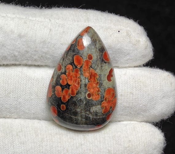 Natural Peanut Obsidian Cabochon Loose Gemstone For Jewelry Making Obsidian 50 Ct 37X24X8 MM