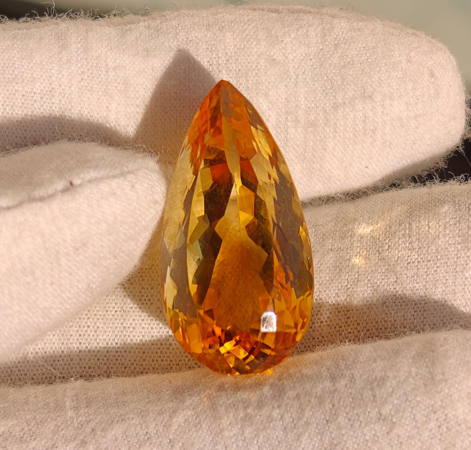 シトリン ファセットカット 天然シトリン ルースジェムストーン