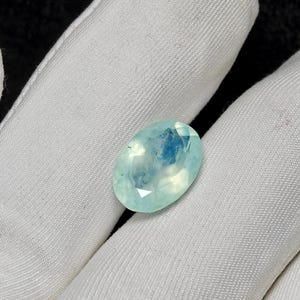 Natural Andean blue opal Faceted Cabochon Peruvian Opal Faceted gemstone Peru Opal Peruvian Opal making jewelry 5.5 Ct 15X10X7 MM (P-23)
