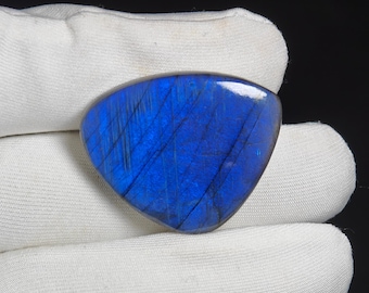 Labradorite Viola Flash - Cabochon Ovale 37x27x7 Mm, Pietra Naturale Per Gioielli Fai Da Te