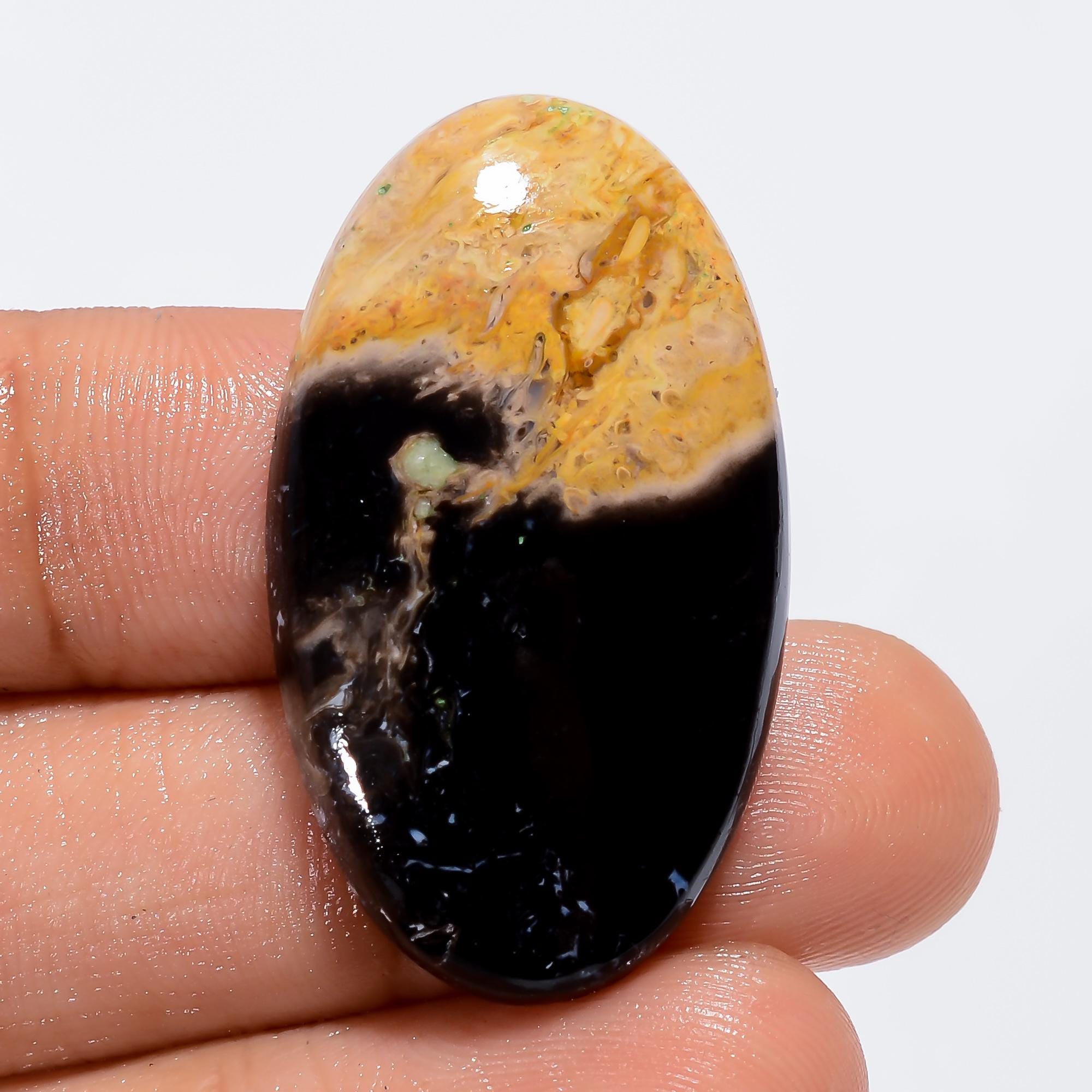 ゴージャスな最高級品質 100% 天然パームルートアゲート 楕円形