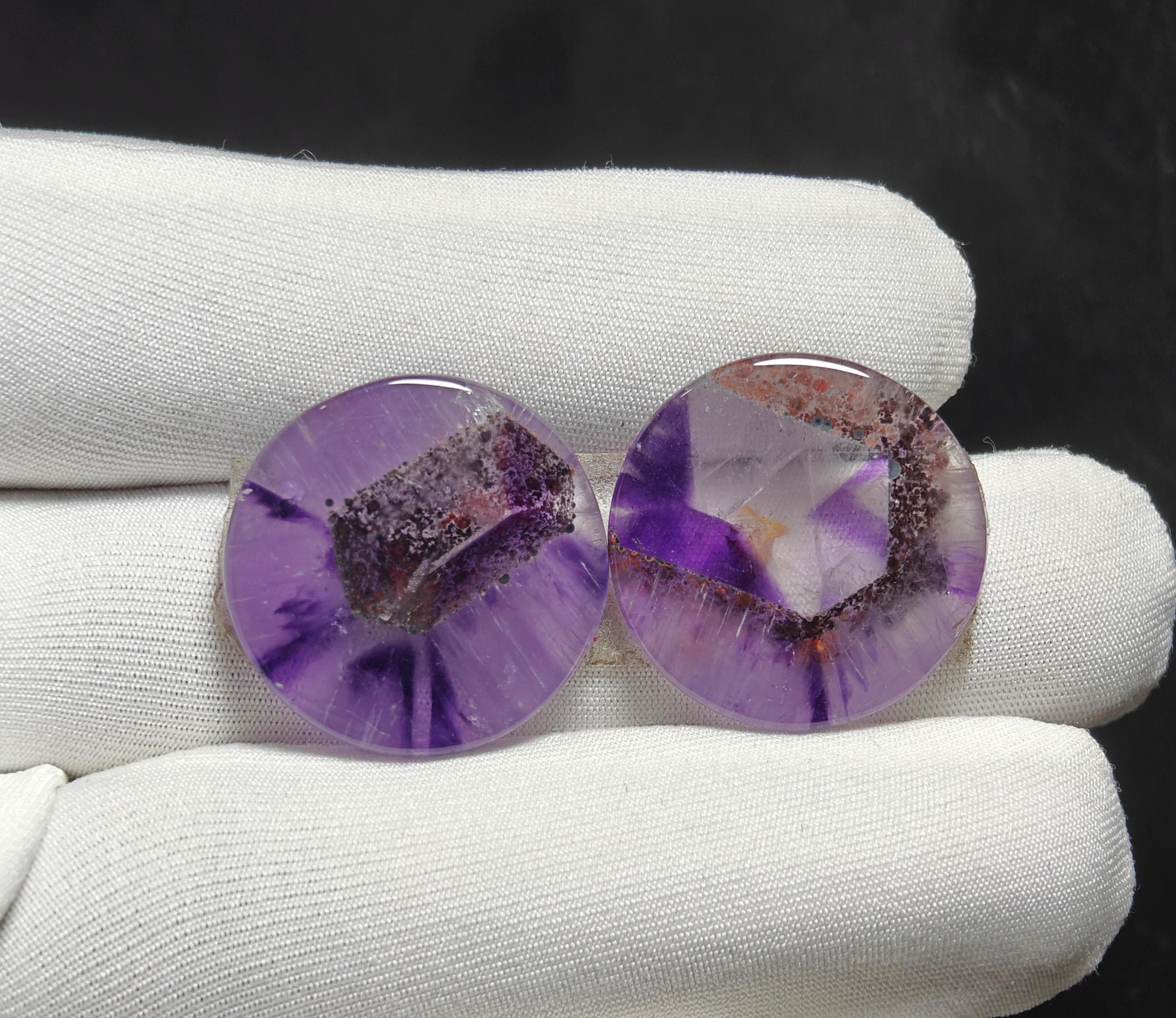 38カラット天然スターアメジストペア - Etsy 日本