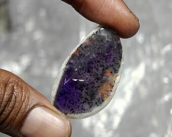 Trapiche Amethyst Gemstone SLICE/SLAB Amethyst Stone Cabochon Making Jewelry 42 Ct 38x22x6 MM