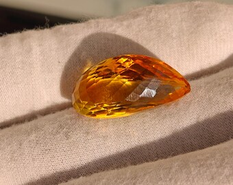 シトリン ファセットカット 天然シトリン ルースジェムストーン