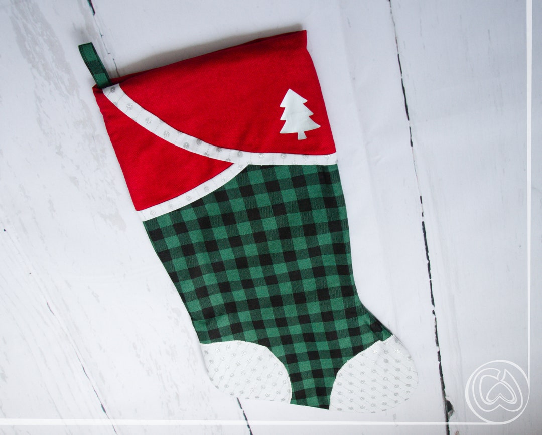 Christmas Tree Stocking Pattern Holiday Tree Kids & Family Handmade ...