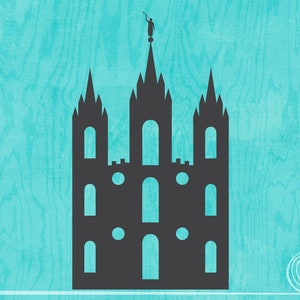 Salt Lake City, Utah LDS Temple Silhouette / Salt Lake Temple Cut File / Salt Lake Temple Clip Art / Temple svg / Temple png / Temple eps