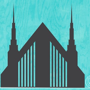 Las Vegas, Nevada HLT Tempel Silhouette | Las Vegas Temple Cut Datei Clip Art | Tempel svg png eps | HLT Handwerk | DIY Wohndekor | Junge Frauen