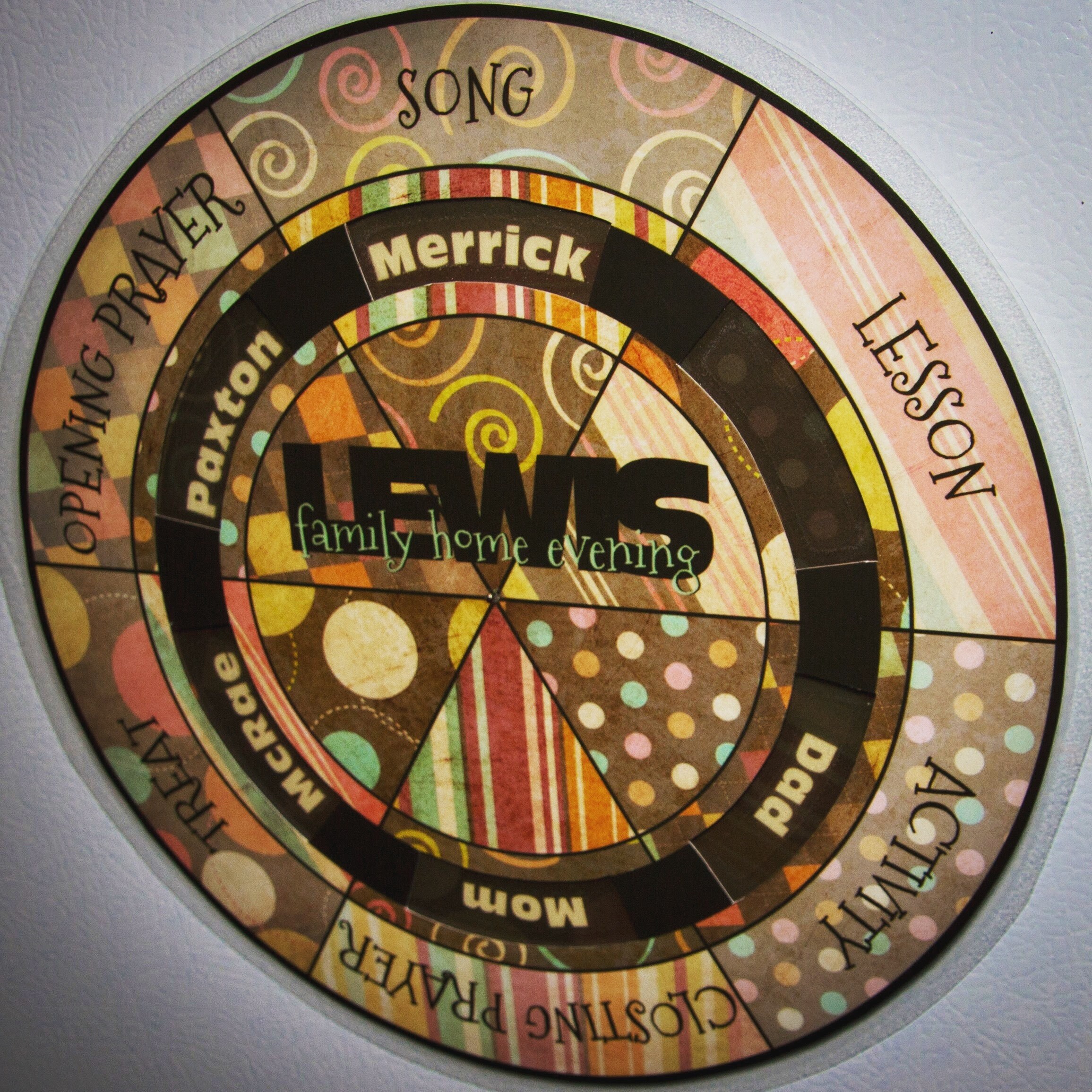 Family Home Evening Job Wheel Fhe Responsibilities Wheel Etsy 日本