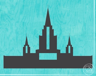 Oakland, California LDS Temple Silhouette | Oakland Temple Cut File | Oakland Temple Clip Art | Temple svg | Temple png | Temple eps