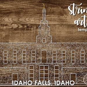 Idaho Falls, Idaho LDS Temple | String Art Template | Simple 9x13 | LDS Temple String Art Pattern | DIY Wedding Gift | Relief Society Craft