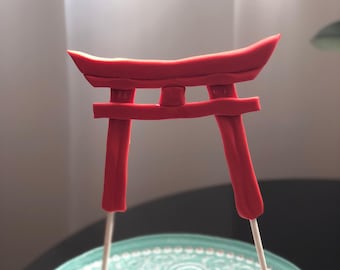 Fondant Torii Gate Cake Topper, Edible Torii Gate