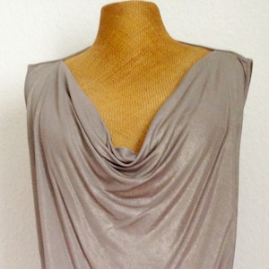 2000s MAX&Co. Metallic Midi Jersey Dress