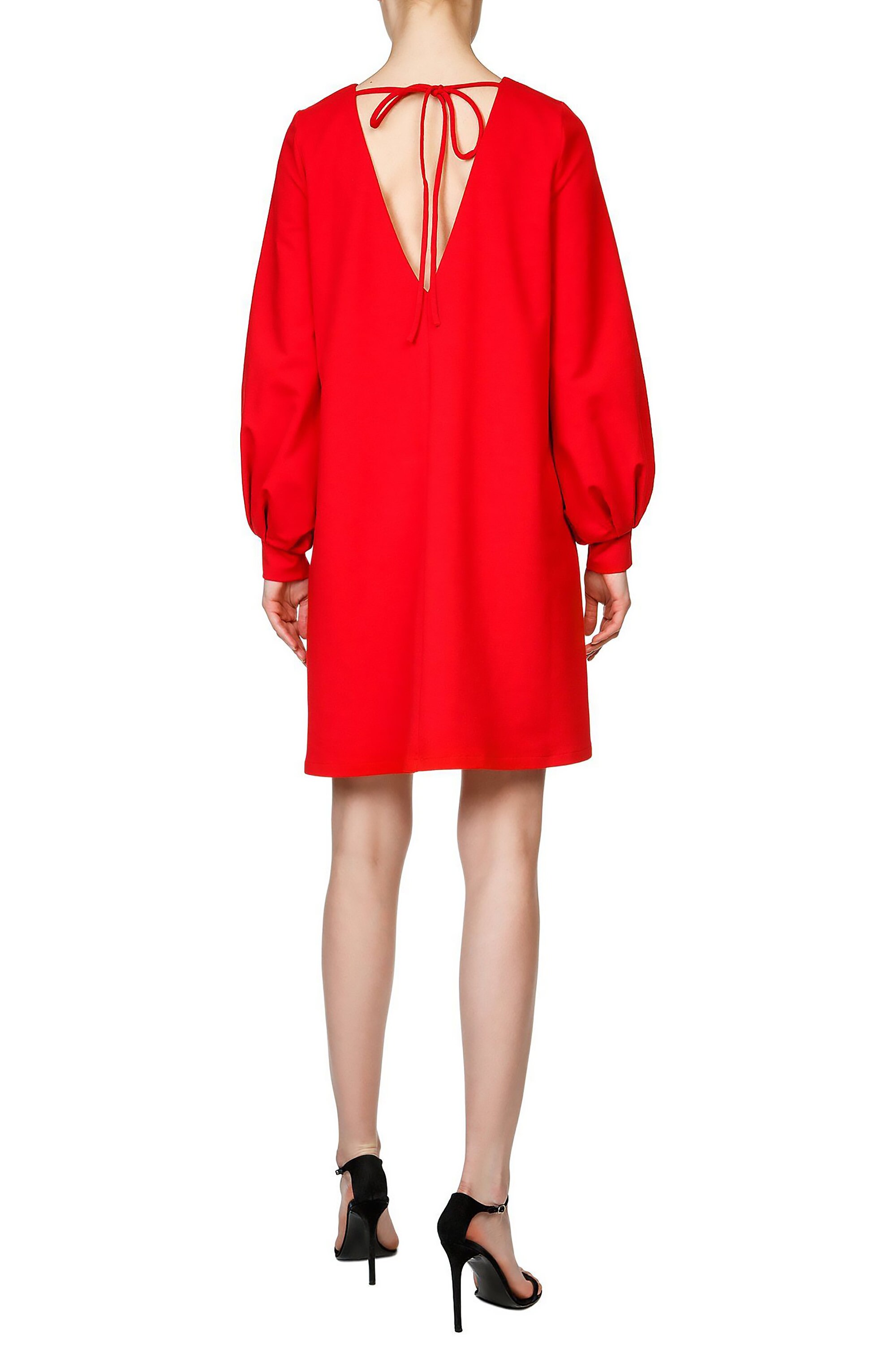 Red Jersey Dress With Billowing Sleeves/ Babydoll Swing Dress Etsy UK