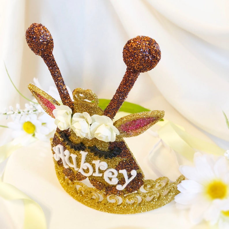 Gift for Grandchild Gift for 6 Year Old Little Girls Gif Personalized Giraffe Crown Giraffe Theme Giraffe Headband Giraffe Tiara