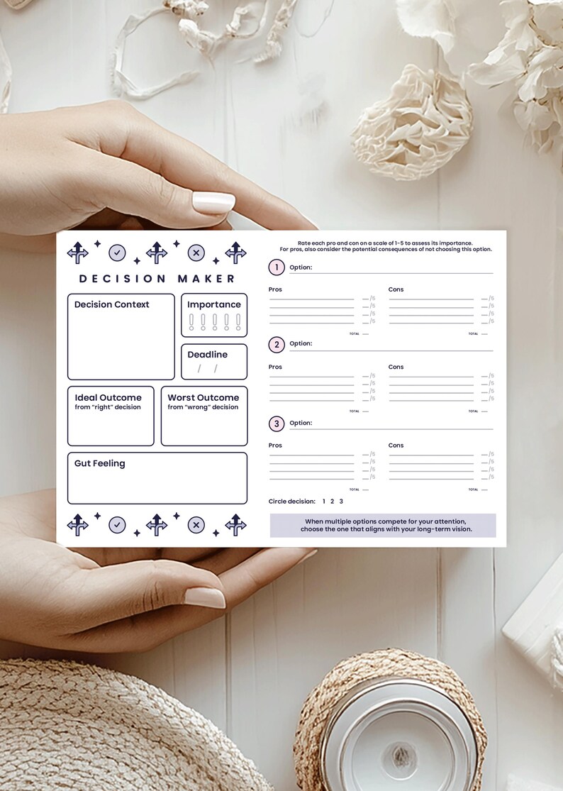 A5 Decision Maker Notepad | Career Helper Pad | Decision Paralysis Management | Corporate Tools Stationery image 2