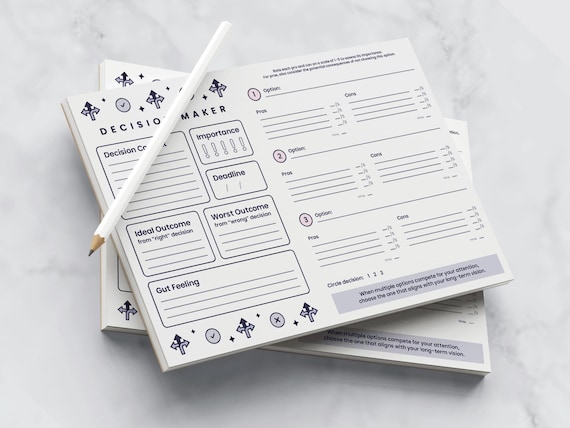 A5 Decision Maker Notepad | Career Helper Pad | Decision Paralysis Management | Corporate Tools Stationery