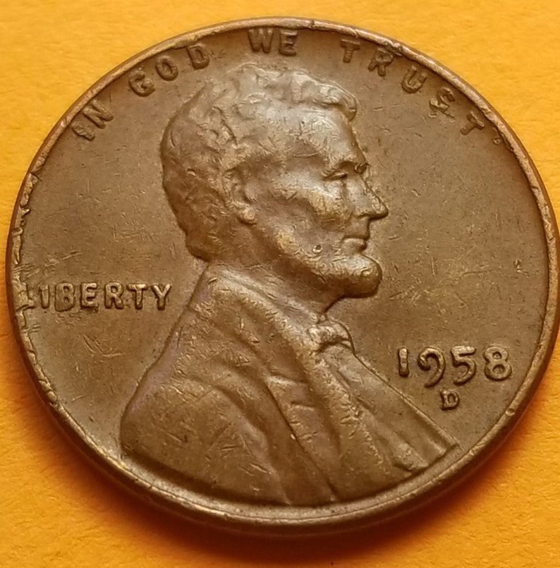 1958 Lincoln Wheat Penny Collectible USA Coins | Etsy