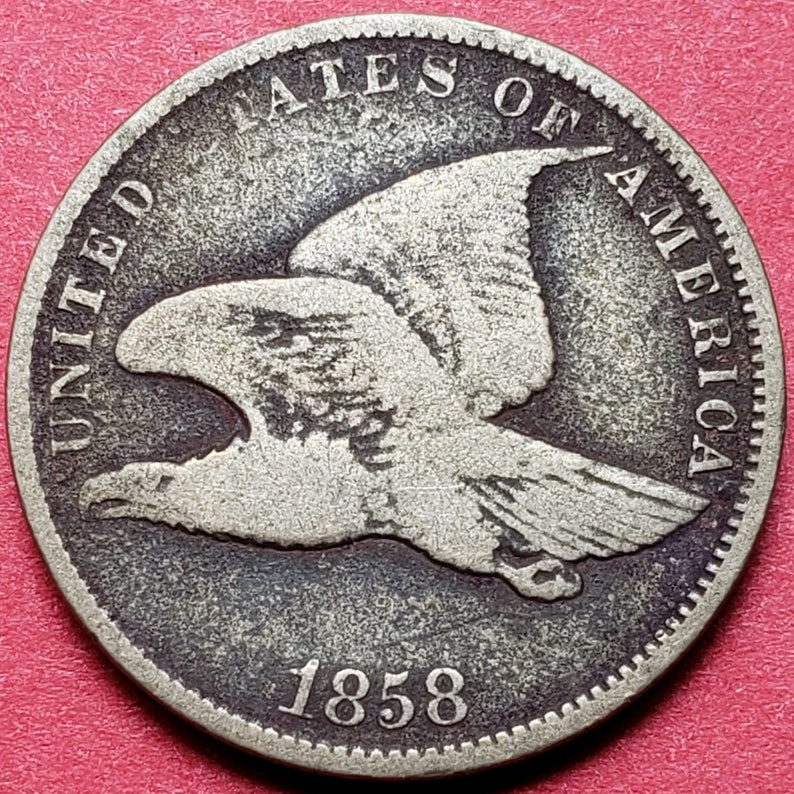 Pre Civil War 1858 Flying Eagle One Cent Coin