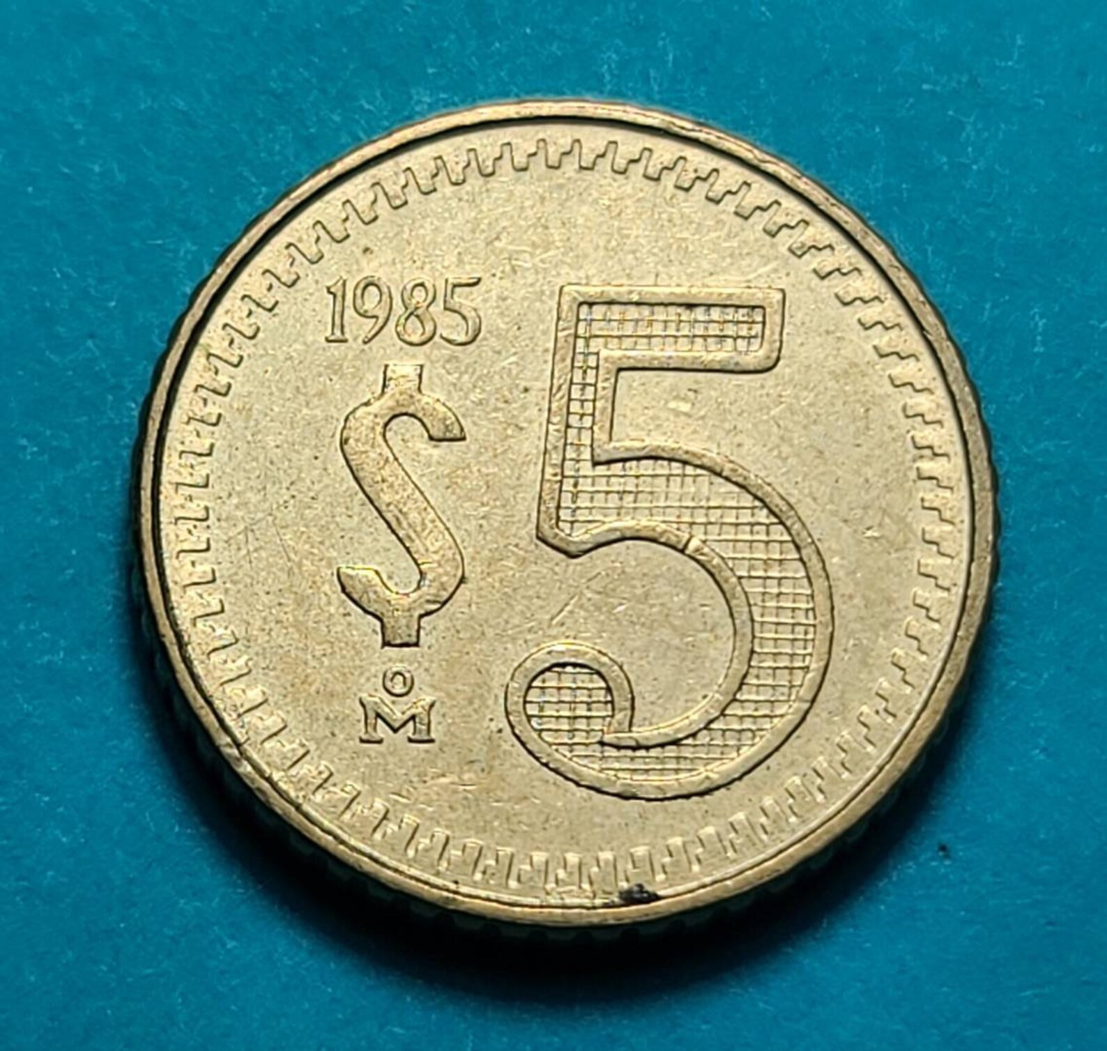 1985 Mexico 5 Pesos Coin Small Size Etsy 1985-mexico-5-pesos-coin-small-size-etsy