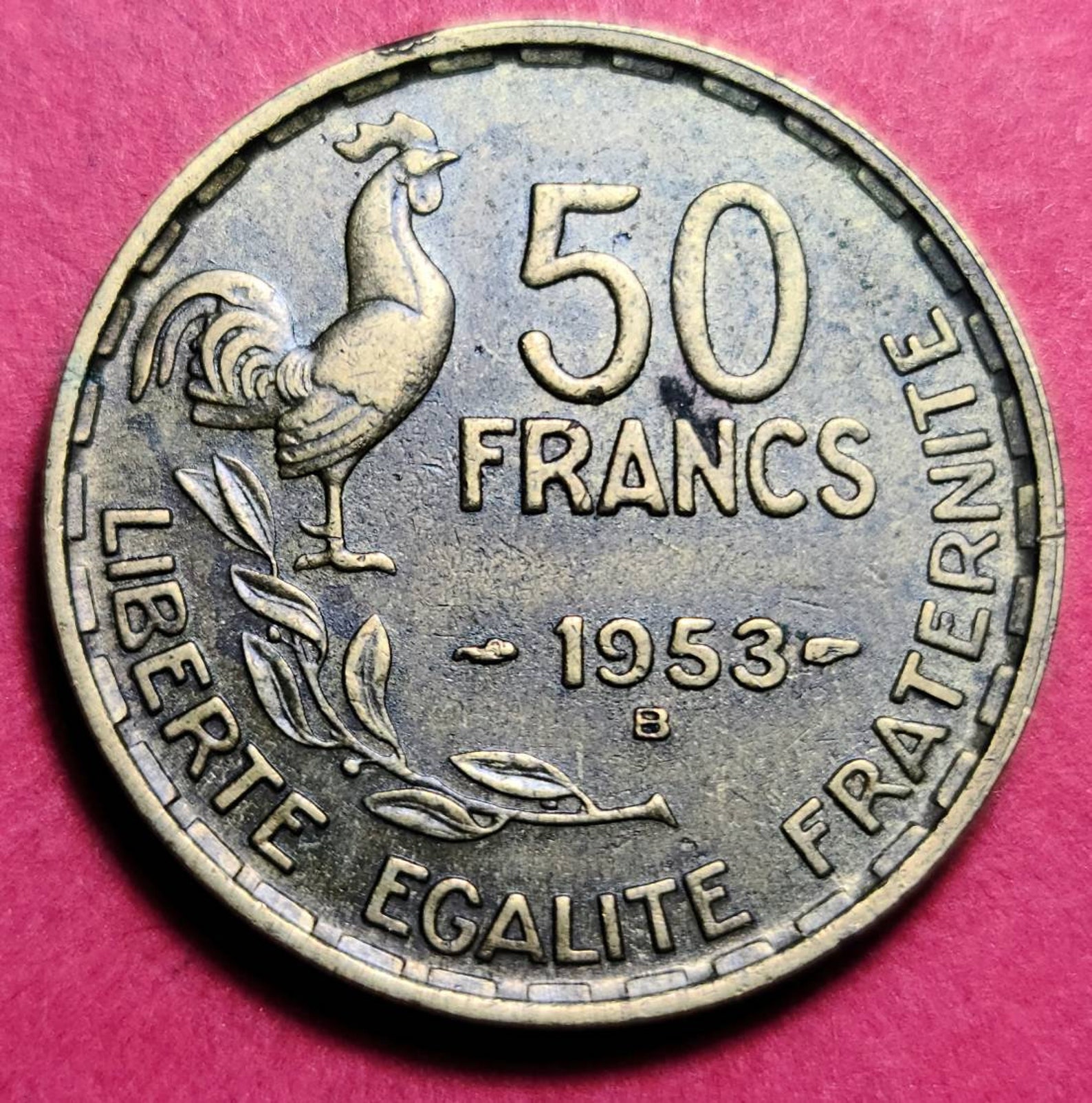 1953B France 50 Francs Pièce Etsy