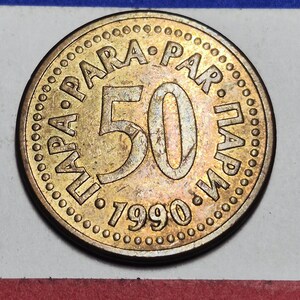 1990 Yugoslavia 50 Para — Cold War / SFR Jugoslavija — Convertible Dinar Launch — Very Fine to VF+