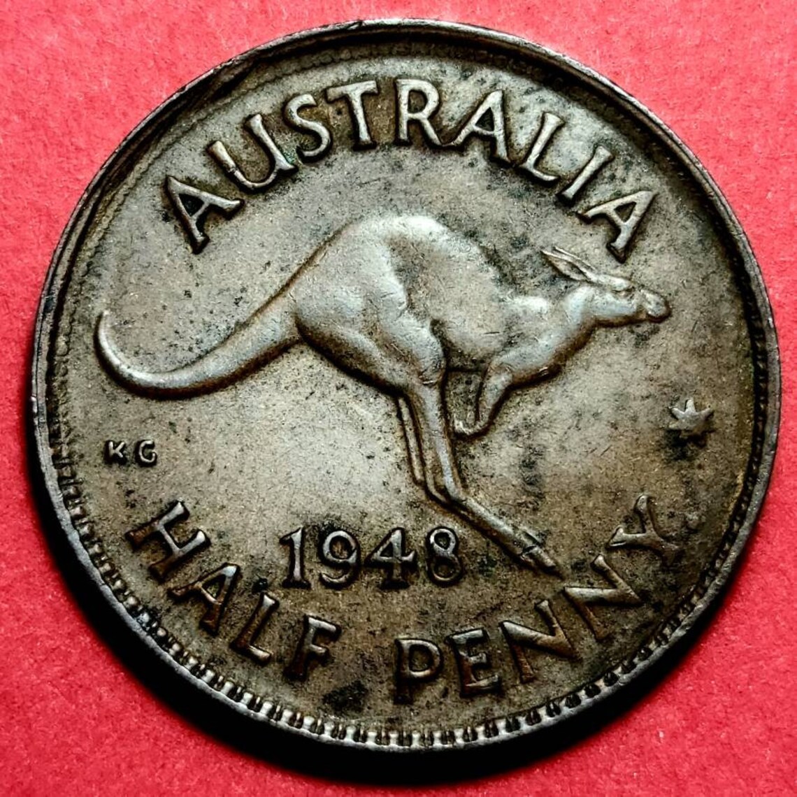 1948 Australia Half Penny Coin Etsy