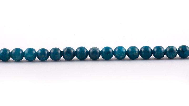 Full Stand 18 Inches Super Finest Quality Apatite Smooth Round Beads 7 MM Genuine Blue Apatite Smooth round Beads Necklace