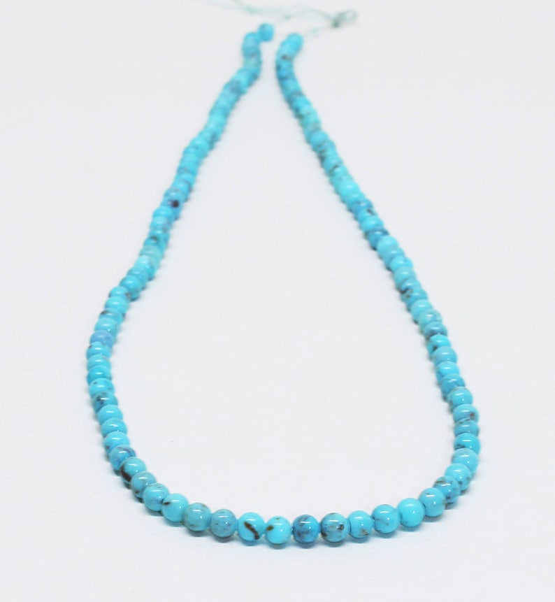 Turquoise Natural Gemstone 4mm Natural Arizona Turquoise round beads Blue Turquoise Round Beads 16 Strand Smooth Round Ball Beads