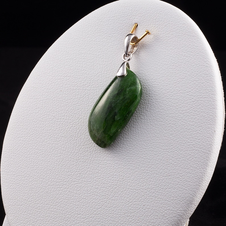 Natural Stone Pendant Chrome Diopside Pendant Genuine Chrome Diopside Pendant Necklace May Birthstone