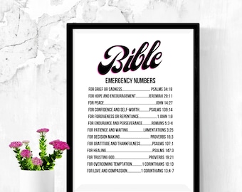Números de emergencia de la Biblia Descarga digital Escrituras