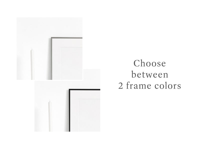 Mockup de cadre 3x4 Mockup d'affiche minimaliste Maquette de cadre noir avec passe-partout Fichiers PSD et JPG image 4