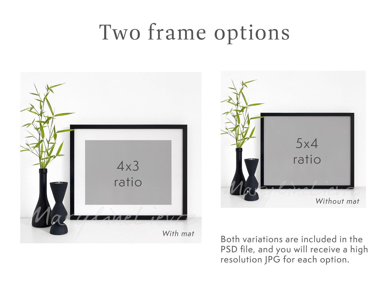 5x4 Frame Mockup With Plant 3x4 Minimal Frame Template With Etsy UK