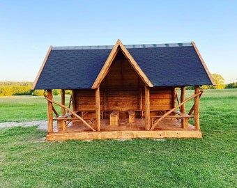 Cenador D3x5m /Pabellón/ Refugio para jacuzzi/cabaña de madera