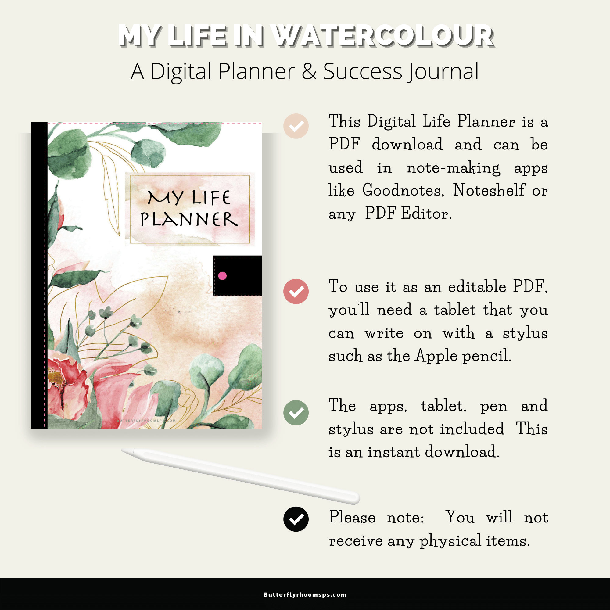 Digital Life Planner | Goodnotes Planner | Digital Planner for iPad ...