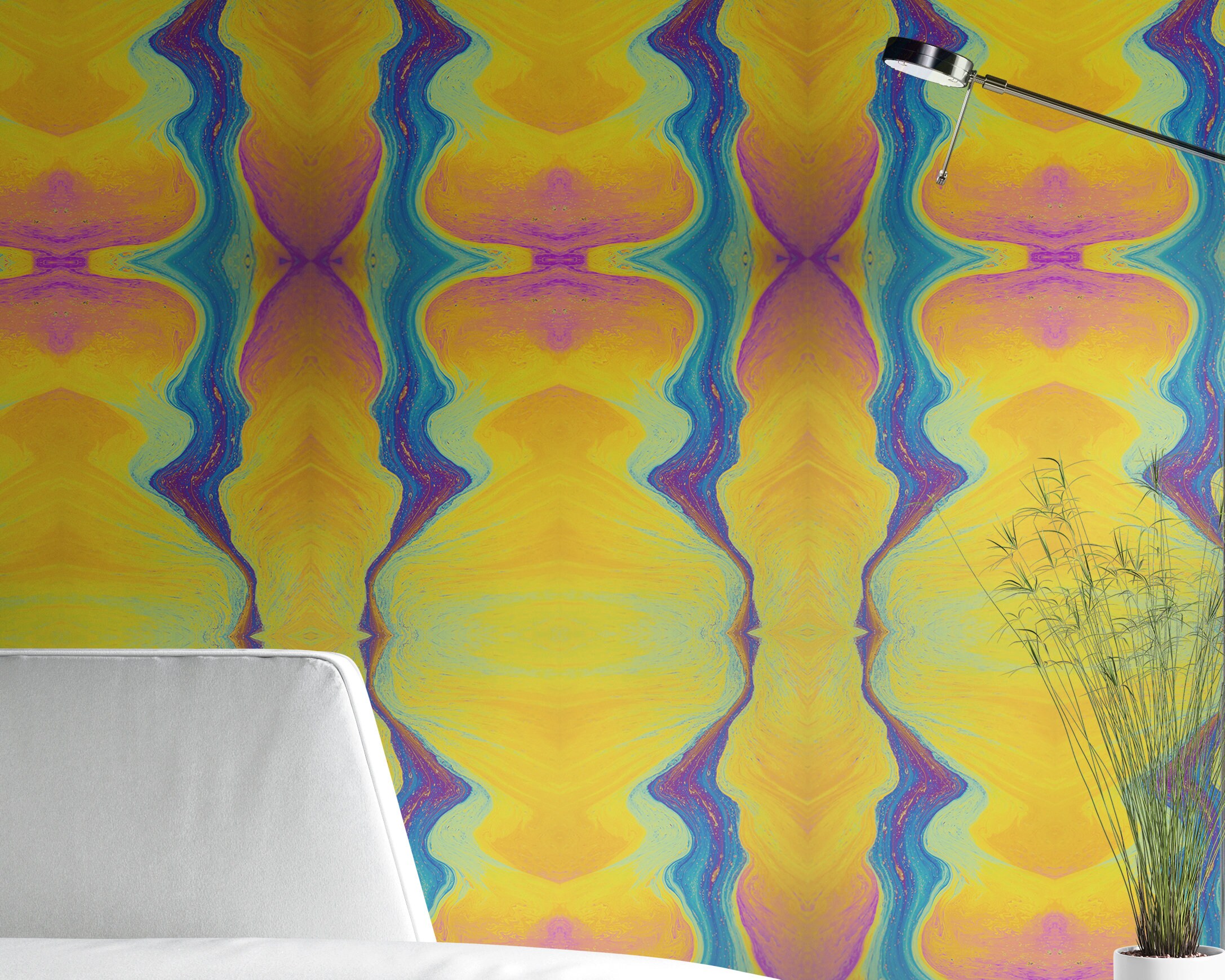 Peel and Stick Removable Wallpaper Trippy Fluid Abstract | Etsy