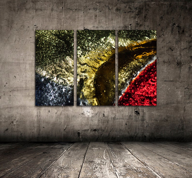 Triptych Abstract Wall Art 3 Piece Textured Set Of Gallary Multi Panel Large