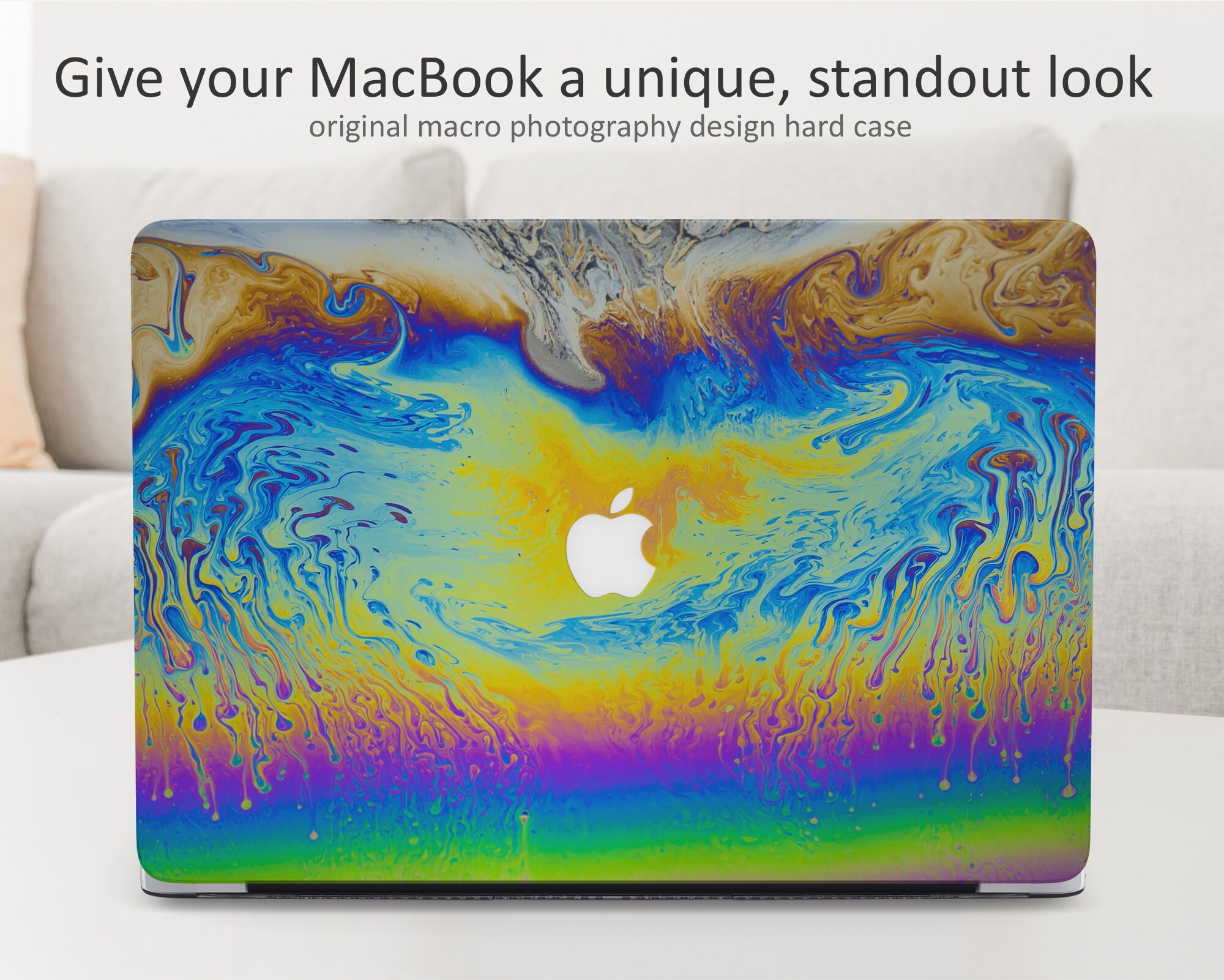 Abstract Rainbow MacBook Pro 2020 Case A2338 Fluid Hippie Tie Etsy