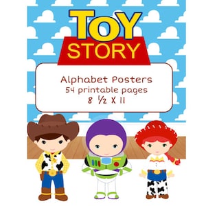 Vacaciones mágicas: carteles del alfabeto temático de Toy Story
