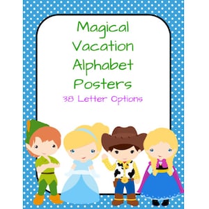 Magical Vacation: Character Alphabet Posters