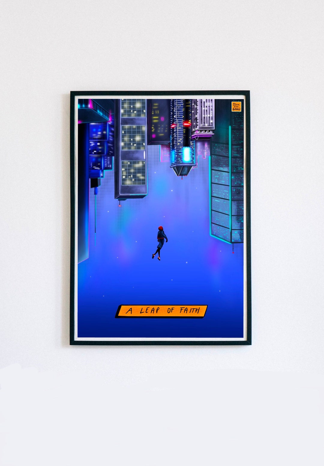 Into the Spiderverse Art Print, Spiderman Poster, Comic Book Inspired ...