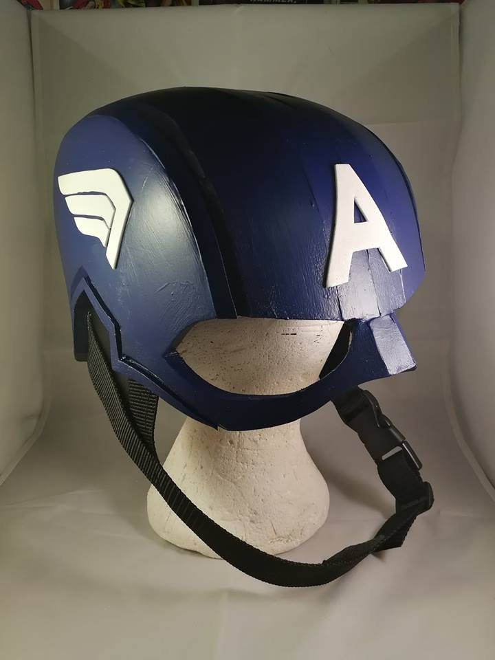 Captain America Inspired Helmet Etsy