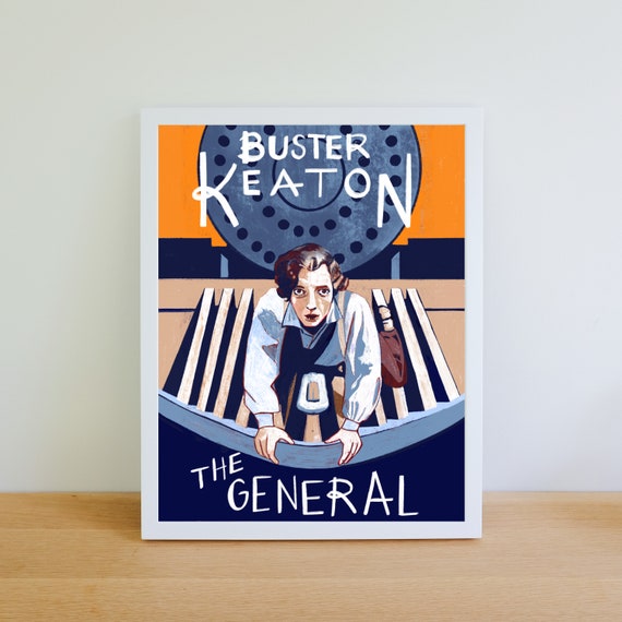 Buster Keaton Movie Poster Art Print The General Etsy Buster Keaton Movie Poster Art Print The General Etsy