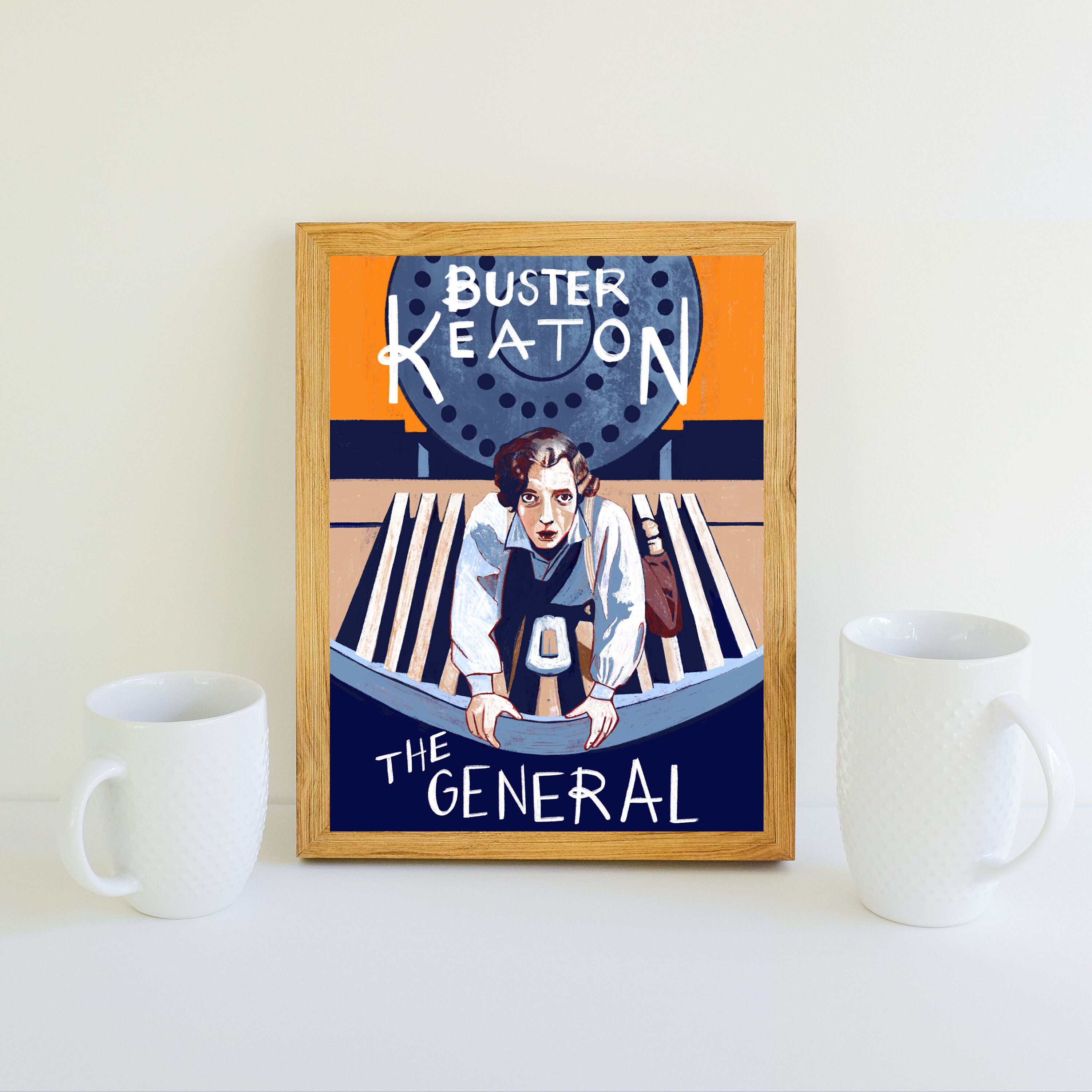 Buster Keaton Movie Poster Art Print The General Etsy Buster Keaton Movie Poster Art Print The General Etsy